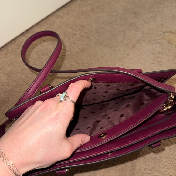 Kate Spade Dark Red Leather Satchel - Picture 3 of 4